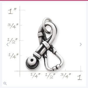 Sterling silver stethoscope J a charm